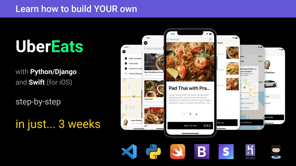 Python Yoga - Build Your Own UberEats system with Python-Django and Swift